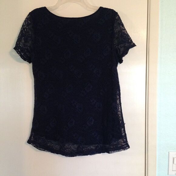 Leo and Nicole lace lined blouse M - Picture 2 of 6